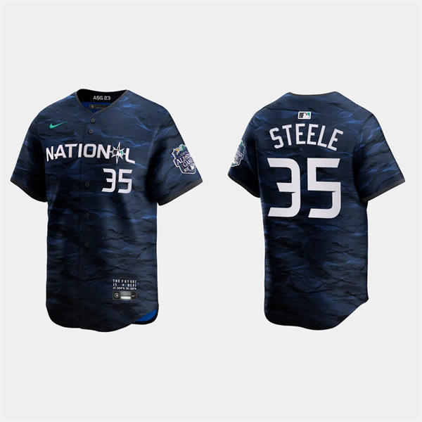 Mens Youth Chicago Cubs #35 Justin Steele National League 2023 MLB All-Star Game Limited Player Jersey Navy