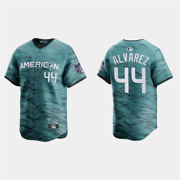 Mens Youth Houston Astros #44 Yordan Alvarez American League 2023 MLB All-Star Game Limited Player Jersey Teal