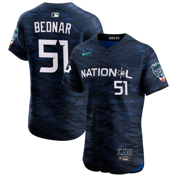 Mens Youth Pittsburgh Pirates #51 David Bednar National League 2023 MLB All-Star Game Limited Player Jersey Navy