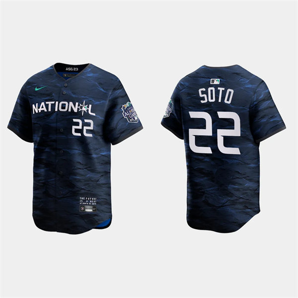 Mens Youth San Diego Padres #22 Juan Soto National League 2023 MLB All-Star Game Limited Player Jersey Navy