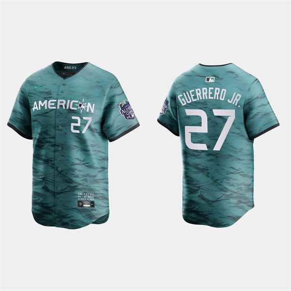 Men's Youth Toronto Blue Jays #27 Vladimir Guerrero Jr. American League 2023 MLB All-Star Game Limited Player Jersey Teal