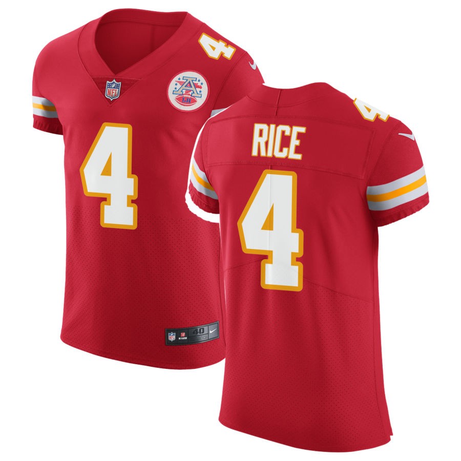 Men's Kansas City Chiefs #4 Rashee Rice Nike Red Vapor Untouchable Limited Jersey(2)