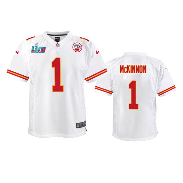 Youth Kansas City Chiefs #1 Jerick McKinnon Nike White Limited Jersey