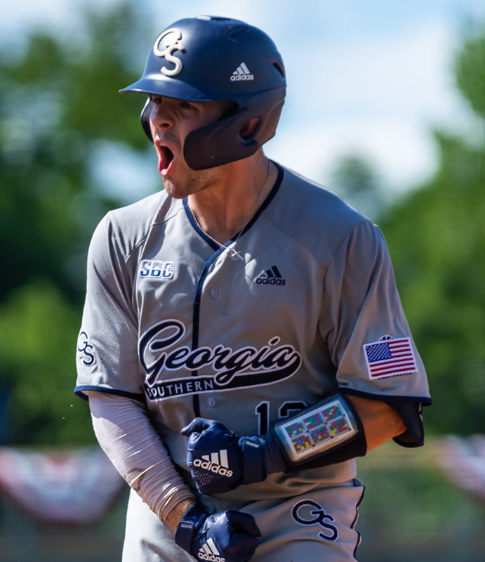 Mens Youth Georgia Southern Eagles Custom 2023 Gray Baseball Game Jersey