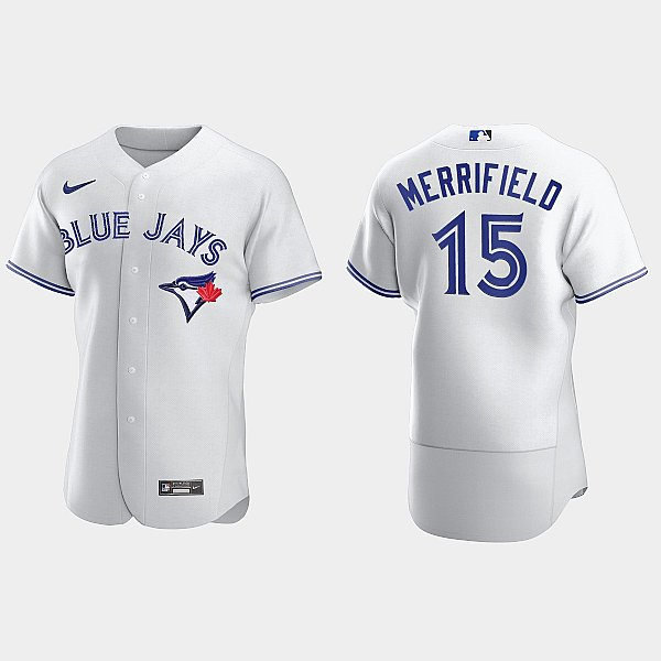 Mens Toronto Blue Jays #15 Whit Merrifield  Nike Home White FlexBase Player Jersey