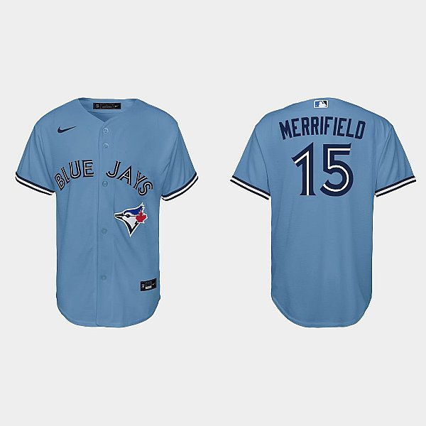 Youth Toronto Blue Jays #15 Whit Merrifield Nike Powder Blue Alternate Coolbase Jersey