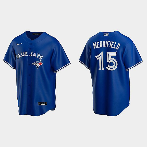 Youth Toronto Blue Jays #15 Whit Merrifield  Nike Royal Alternate Coolbase Jersey