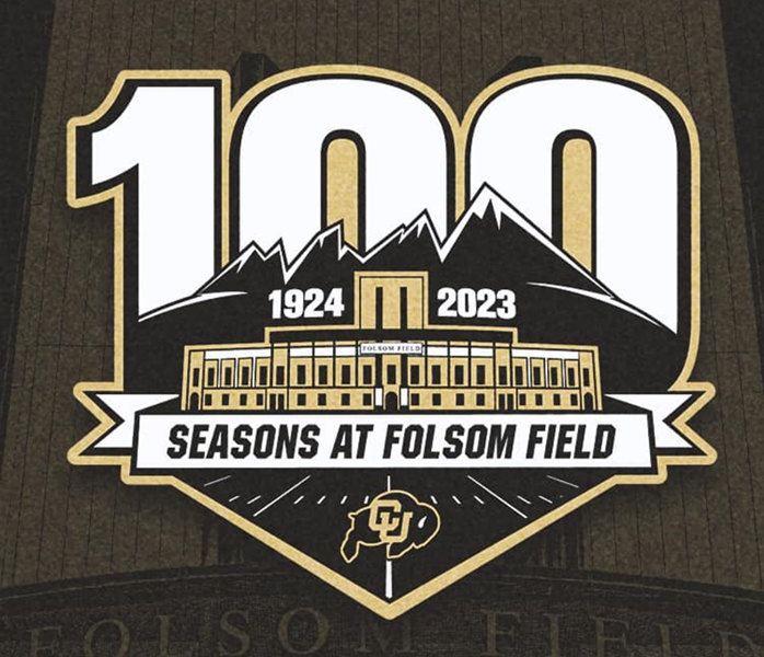 Colorado Buffaloes 1924-2023 100TH Seasons At Folsom Field Anniversary Football Jersey Patch
