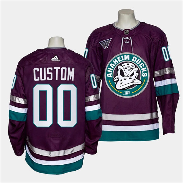 Mens Youth Anaheim Ducks Custom 2023-24 Purple Alternate 30th Anniversary Jersey