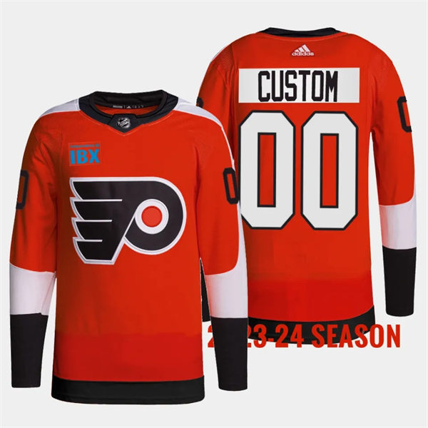 Mens Youth Philadelphia Flyers Custom 2023-24 Orange Home Jersey