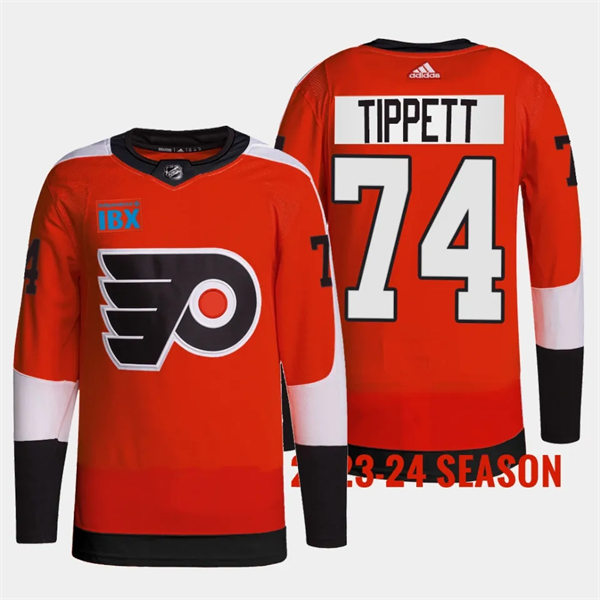 Mens Philadelphia Flyers #74 Owen Tippett 2023-24 Orange Home Jersey