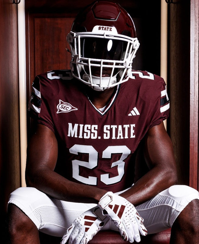 Mens Youth Mississippi State Bulldogs Custom adidas Maroon 1998 Throwback  Football Jersey