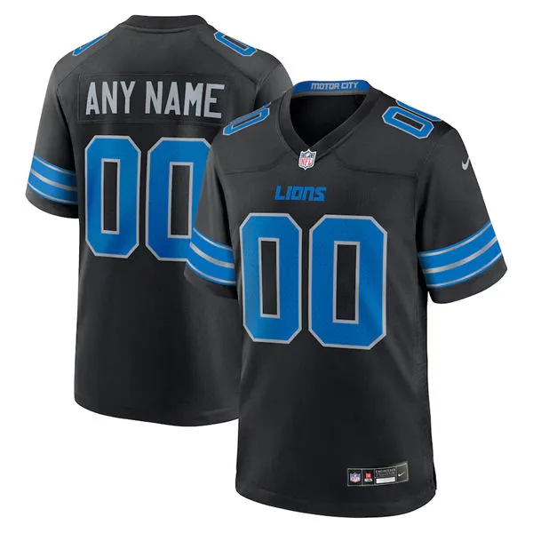 Detroit Lions Custom Nike 2025 Black 2nd Alternate Vapor F.U.S.E. Limited Jersey