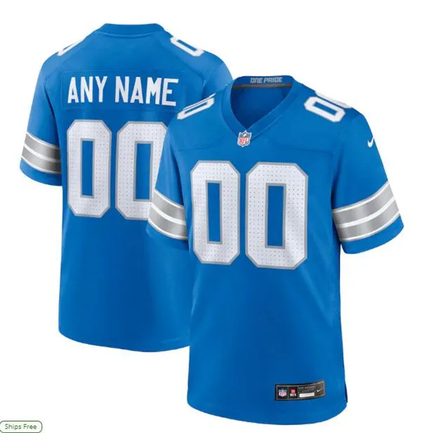 Detroit Lions Custom Nike 2025 Blue Vapor F.U.S.E. Limited Jersey