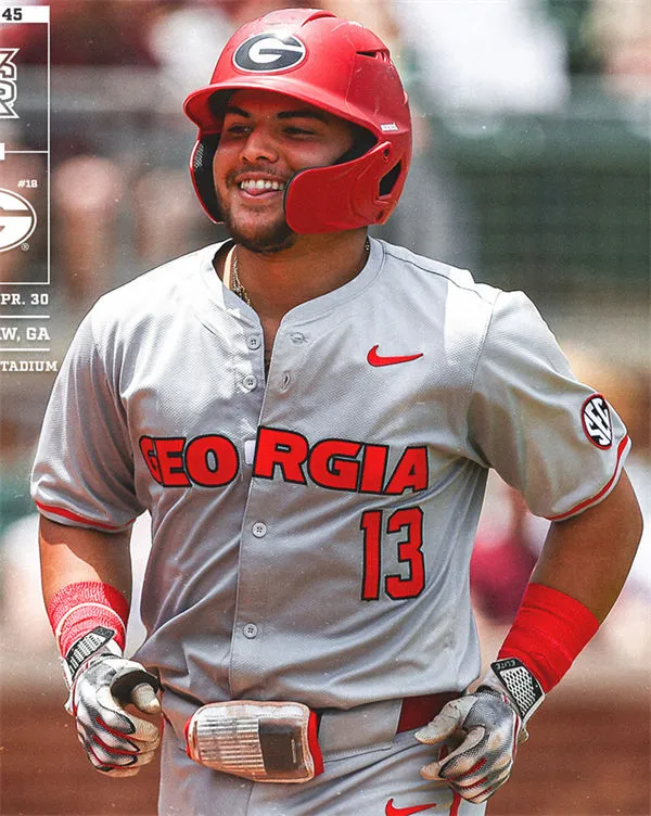 Georgia Bulldogs Custom Nike 2025 Grey College Baseball Game Jersey