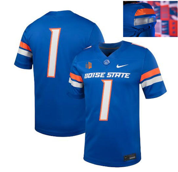 Mens Youth Boise State Broncos Custom Nike 2024 Roayl College Football Game Jersey