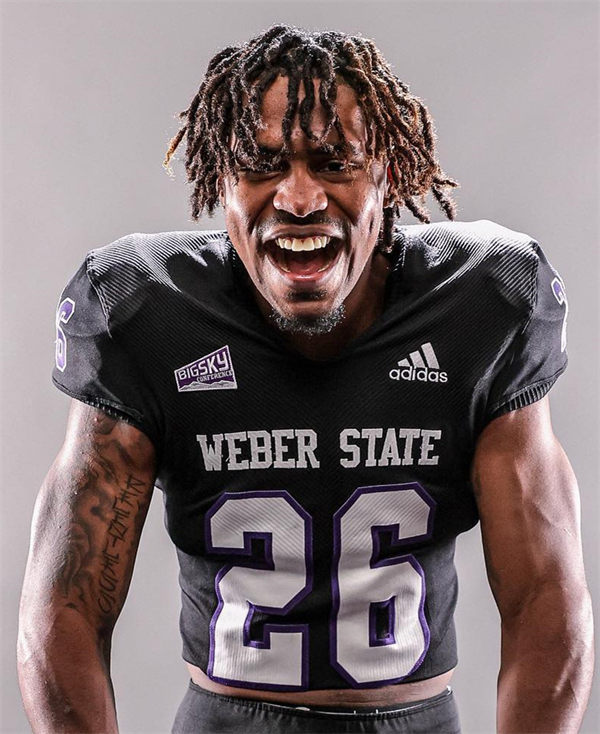 Mens Youth Weber State Wildcats Custom 2023 Black Weber State Football Game Jersey