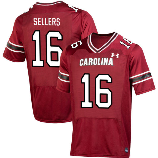 Youth South Carolina Gamecocks #16 LaNorris Sellers Garnet Football Game Jersey