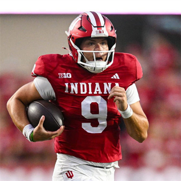 Mens Youth Indiana Hoosiers #9 Kurtis Rourke Crimson Indiana College Football Jersey