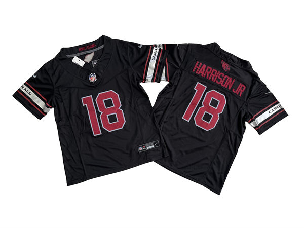 Youth Arizona Cardinals #18 Marvin Harrison Jr. Black Limited Jersey