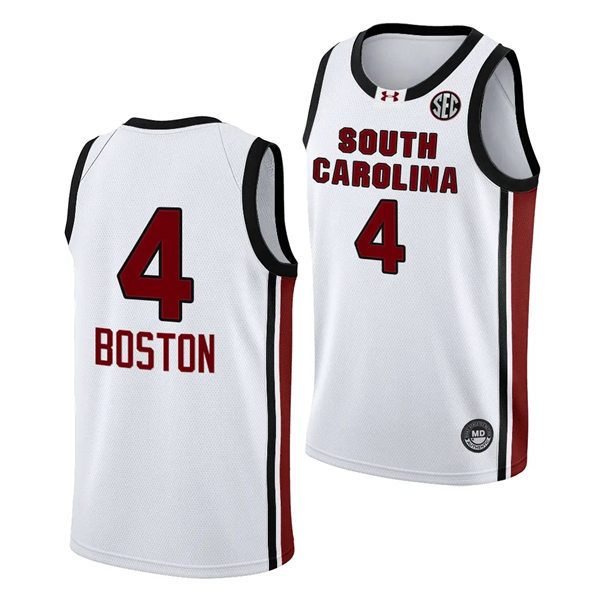 Unisex South Carolina Gamecocks #4 Aliyah Boston 2023-24 Home White Women's Basketball Jersey