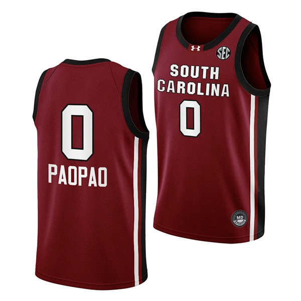 Unisex South Carolina Gamecocks #0 Te-Hina Paopao 2023-24 Garnet Alternate Women's Basketball Jersey
