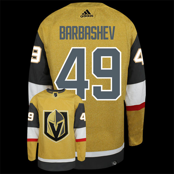 Mens Vegas Golden Knights #49 Ivan Barbashev Adidas Gold Alternate Player Jersey