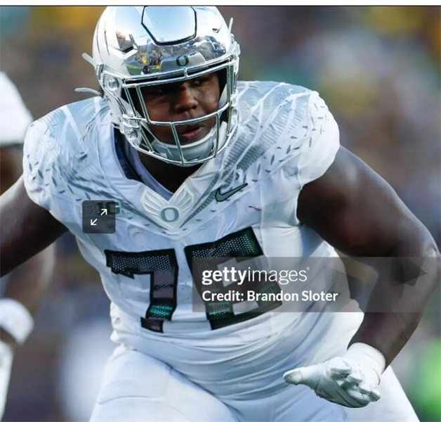 Mens Oregon Ducks #76 Josh Conerly Jr. 2024 BIG Ten Alternate Game Football Jersey  White