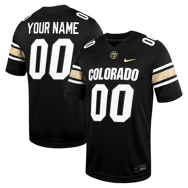 Mens Youth Colorado Buffaloes Custom 2024 XII F.U.S.E. Limited Black White College Football Game Jersey