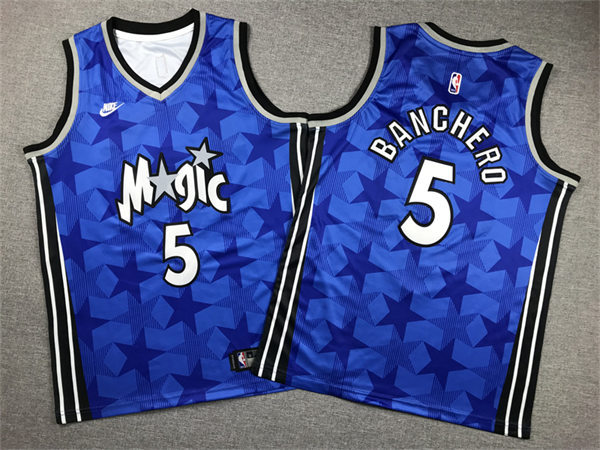 Youth Orlando Magic #5 Paolo Banchero 2023-24 Classic Edition Jersey - Blue