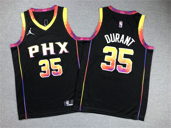 Youth Phoenix Suns #35 Kevin Durant Black Statement Edition Jersey