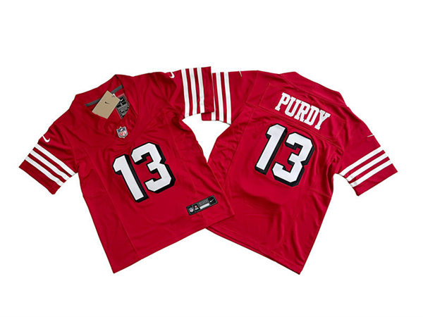 Youth San Francisco 49ers #13 Brock Purdy Scarlet Alternate Vapor F.U.S.E. Limited Jersey