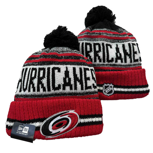 Carolina Hurricanes Cuffed Pom Knit Hat 32aaa25d