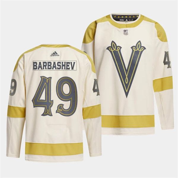 Mens Vegas Golden Knights #49 Ivan Barbashev Cream 2024 NHL Winter Classic Primegreen Jersey