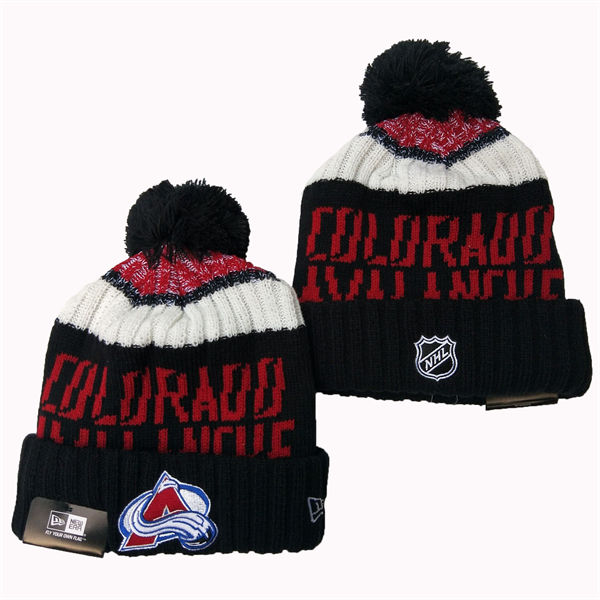 Colorado Avalanche Cuffed Pom Knit Hat 552302