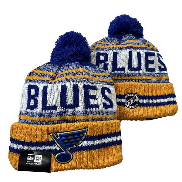 St. Louis Blues Cuffed Pom Knit Hat 551809