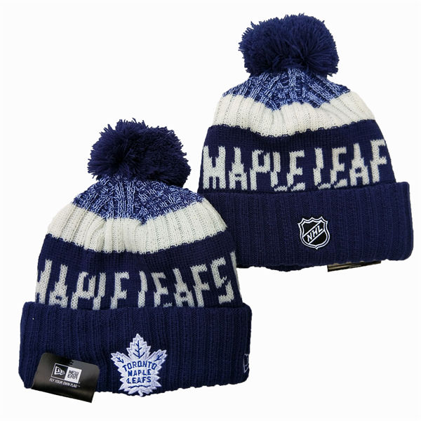 Toronto Maple Leafs Cuffed Pom Knit Hat 551217