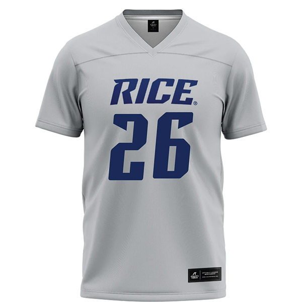 Mens Youth Rice Owls Custom Gray College Football Game Jersey