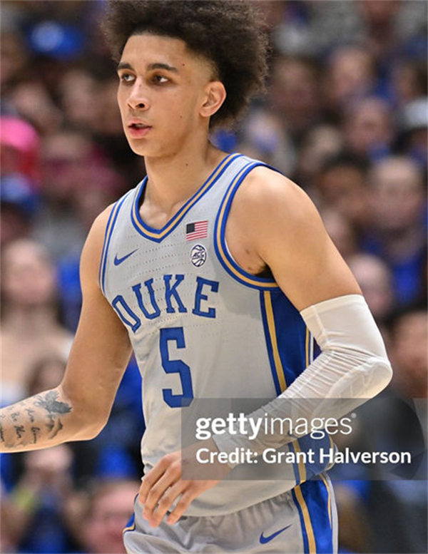 Mens Youth Duke Blue Devils #5 Tyrese Proctor Nike Gray College Basketball Game Jersey