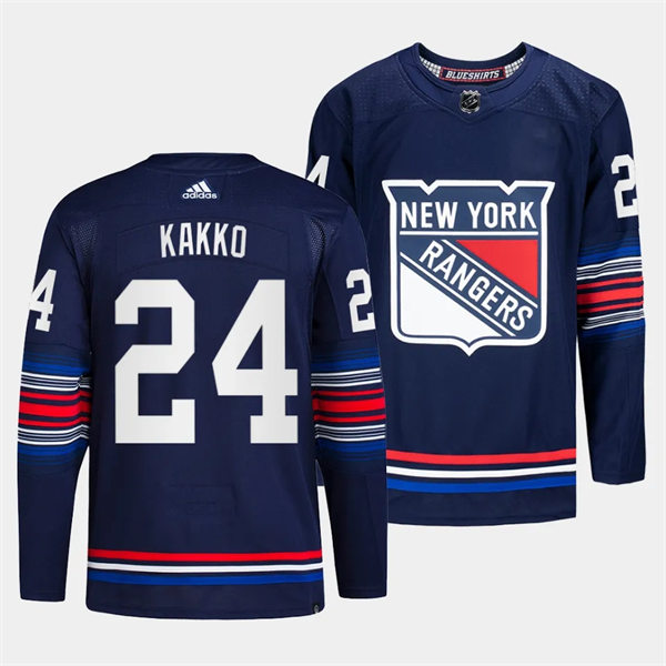 Mens New York Rangers #24 Kaapo Kakko 2023-24 Navy Alternate Premier Jersey