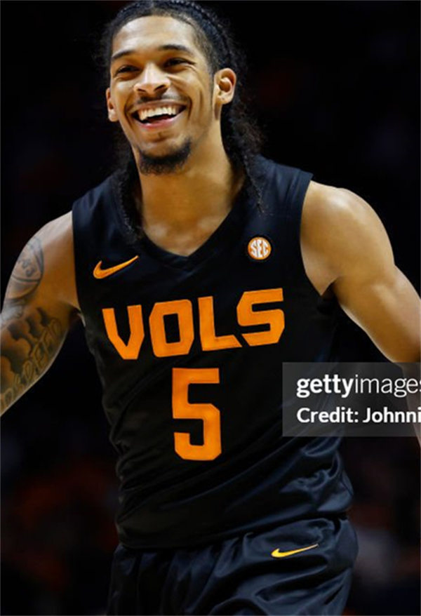 Mens Tennessee Volunteers #5 Zakai Zeigler Nike 2024-25 Black College Basketball Game Jersey