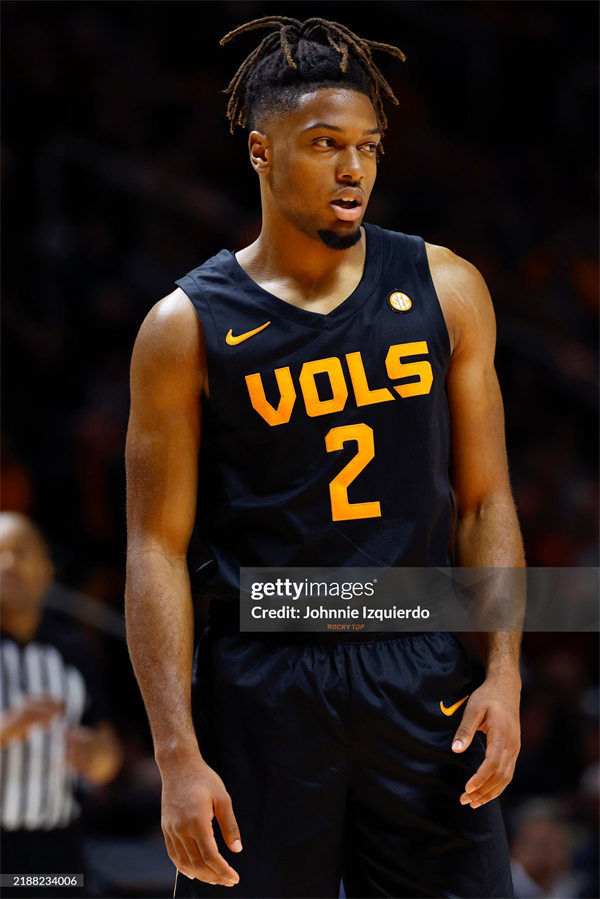 Mens Tennessee Volunteers #2 Chaz Lanier Nike 2024-25 Black College Basketball Game Jersey