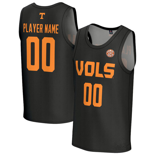 Mens Youth Tennessee Volunteers Custom Nike 2024-25 Black College Basketball Game Jersey