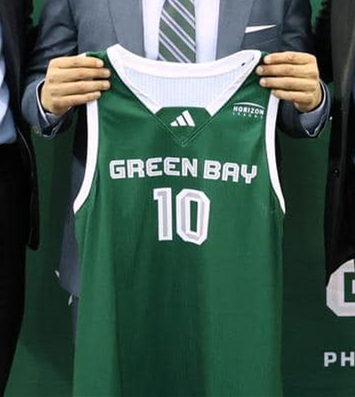 Mens Youth Green Bay Phoenix Custom Green College Basketball Game Jersey