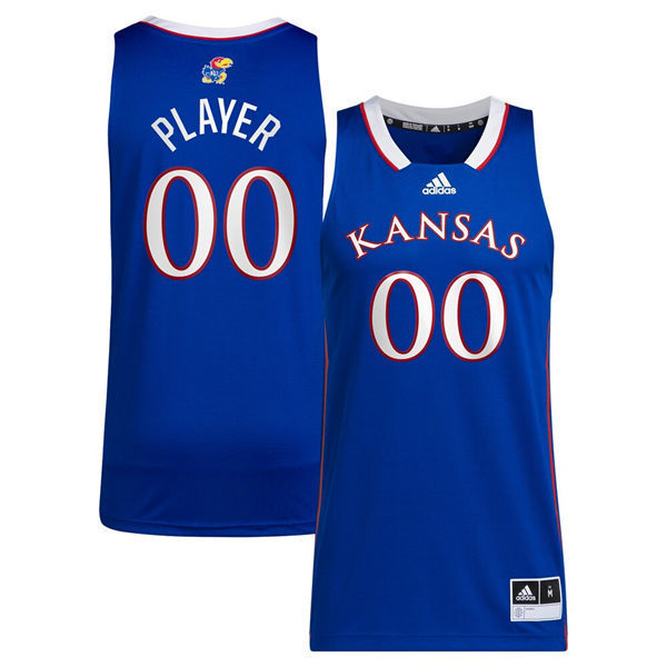 Mens Youth Kansas Jayhawks Custom 2023 Royal  Basketball Player Jersey