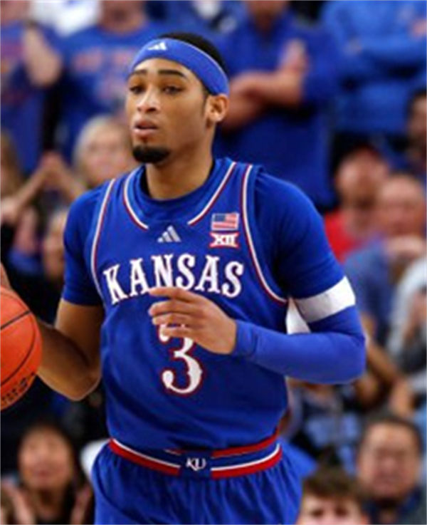 Kansas Jayhawks #3 Dajuan Harris Jr. 2024 Royal Basketball Player Jersey