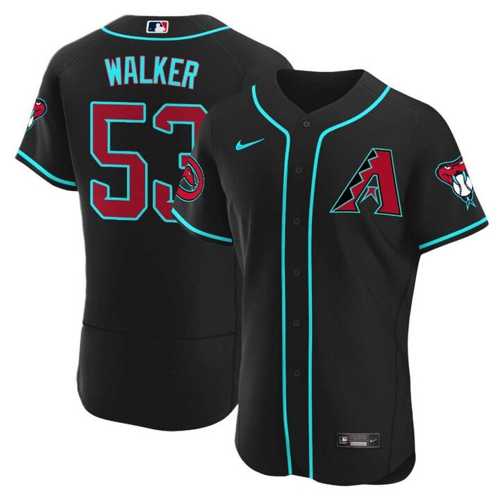 Mens Youth Arizona Diamondbacks #53 Christian Walker Nike 2024 Black Alternate Vapor Premier Elite Jersey