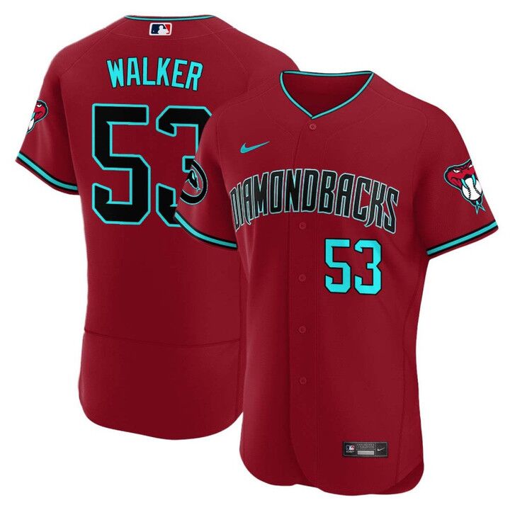 Mens Youth Arizona Diamondbacks #53 Christian Walker Nike 2024 Crimson Alternate Vapor Premier Elite Jersey