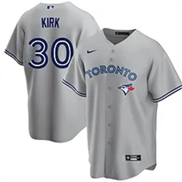 Mens Toronto Blue Jays #30 Alejandro Kirk Road Gray Limtied Jersey