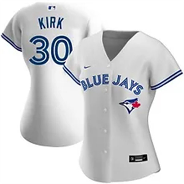 Womens Mens Toronto Blue Jays #30 Alejandro Kirk Home White Limtied Jersey